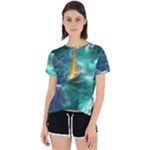 Dolphins Sea Ocean Open Back Sport T-Shirt