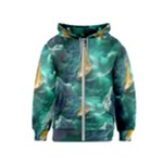 Dolphins Sea Ocean Water Kids  Zipper Hoodie