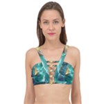 Moon Moonlit Forest Fantasy Midnight Cage Up Bikini Top