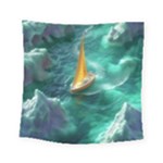 Dolphins Sea Ocean Water Square Tapestry (Small)