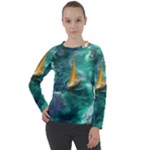 Moon Moonlit Forest Fantasy Midnight Women s Long Sleeve Raglan T-Shirt