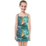 Dolphins Sea Ocean Water Kids  Summer Sun Dress