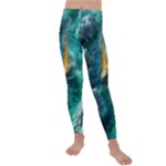 Dolphins Sea Ocean Water Kids  Lightweight Velour Leggings