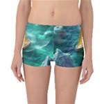 Silk Waves Abstract Boyleg Bikini Bottoms