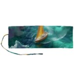 Silk Waves Abstract Roll Up Canvas Pencil Holder (M)