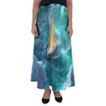 Countryside Landscape Nature Flared Maxi Skirt