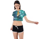 Countryside Landscape Nature Tie Back Short Sleeve Crop T-Shirt