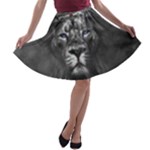 Lion King Of The Jungle Nature A-line Skater Skirt