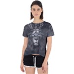 Lion King Of The Jungle Nature Open Back Sport T-Shirt