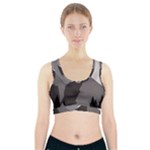 Mountain Wolf Tree Nature Moon Sports Bra With Pocket