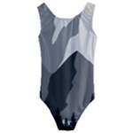 Mountain Wolf Tree Nature Moon Kids  Cut-Out Back One Piece Swimsuit