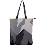 Mountain Wolf Tree Nature Moon Double Zip Up Tote Bag