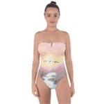 Mountain Birds River Sunset Nature Tie Back One Piece Swimsuit