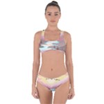 Mountain Birds River Sunset Nature Criss Cross Bikini Set