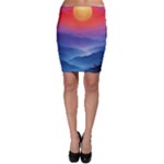 Valley Night Mountains Bodycon Skirt