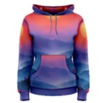 Valley Night Mountains Women s Pullover Hoodie