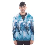 Dolphin Swimming Sea Ocean Men s Hooded Windbreaker