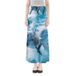 Dolphin Swimming Sea Ocean Full Length Maxi Skirt