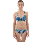 Dolphin Swimming Sea Ocean Wrap Around Bikini Set