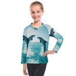 Dolphin Sea Ocean Kids  Long Mesh T-Shirt