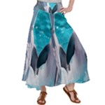 Dolphins Sea Ocean Women s Satin Palazzo Pants