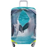 Dolphins Sea Ocean Luggage Cover (Large)