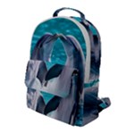 Dolphins Sea Ocean Flap Pocket Backpack (Large)