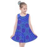 Authentic Aboriginal Art - Rivers Around Us Kids  Summer Dress