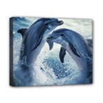 Dolphins Sea Ocean Water Canvas 10  x 8  (Stretched)