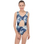 Dolphins Sea Ocean Water Center Cut Out Swimsuit