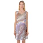 Silk Waves Abstract Sleeveless Satin Nightdress