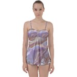 Silk Waves Abstract Babydoll Tankini Set