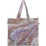 Silk Waves Abstract Canvas Travel Bag