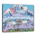 Art Psychedelic Mountain Canvas 24  x 20  (Stretched)
