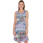 Art Psychedelic Mountain Knee Length Skater Dress With Pockets