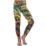 Chinese New Year – Year of the Dragon Kids  Lightweight Velour Classic Yoga Leggings