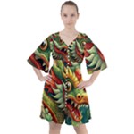 Chinese New Year – Year of the Dragon Boho Button Up Dress