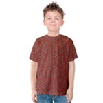 Hexagon Motif Geometric Tribal Style Pattern Kids  Cotton T-Shirt