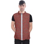 Hexagon Motif Geometric Tribal Style Pattern Men s Puffer Vest