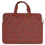 Hexagon Motif Geometric Tribal Style Pattern MacBook Pro 13  Double Pocket Laptop Bag