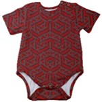 Hexagon Motif Geometric Tribal Style Pattern Baby Short Sleeve Bodysuit