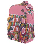 Flower Power Hippie Boho Love Peace Text Pink Pop Art Spirit Classic Backpack