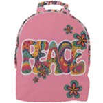 Flower Power Hippie Boho Love Peace Text Pink Pop Art Spirit Mini Full Print Backpack