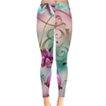 Love Amour Butterfly Colors Flowers Text Everyday Leggings 