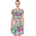 Love Amour Butterfly Colors Flowers Text Adorable in Chiffon Dress