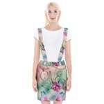 Love Amour Butterfly Colors Flowers Text Braces Suspender Skirt
