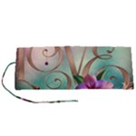 Love Amour Butterfly Colors Flowers Text Roll Up Canvas Pencil Holder (S)