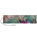 Love Amour Butterfly Colors Flowers Text Roll Up Canvas Pencil Holder (L)