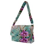 Love Amour Butterfly Colors Flowers Text Full Print Messenger Bag (M)