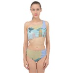 Beach Sea Surfboards Water Sand Drawing  Boho Bohemian Nature Spliced Up Two Piece Swimsuit